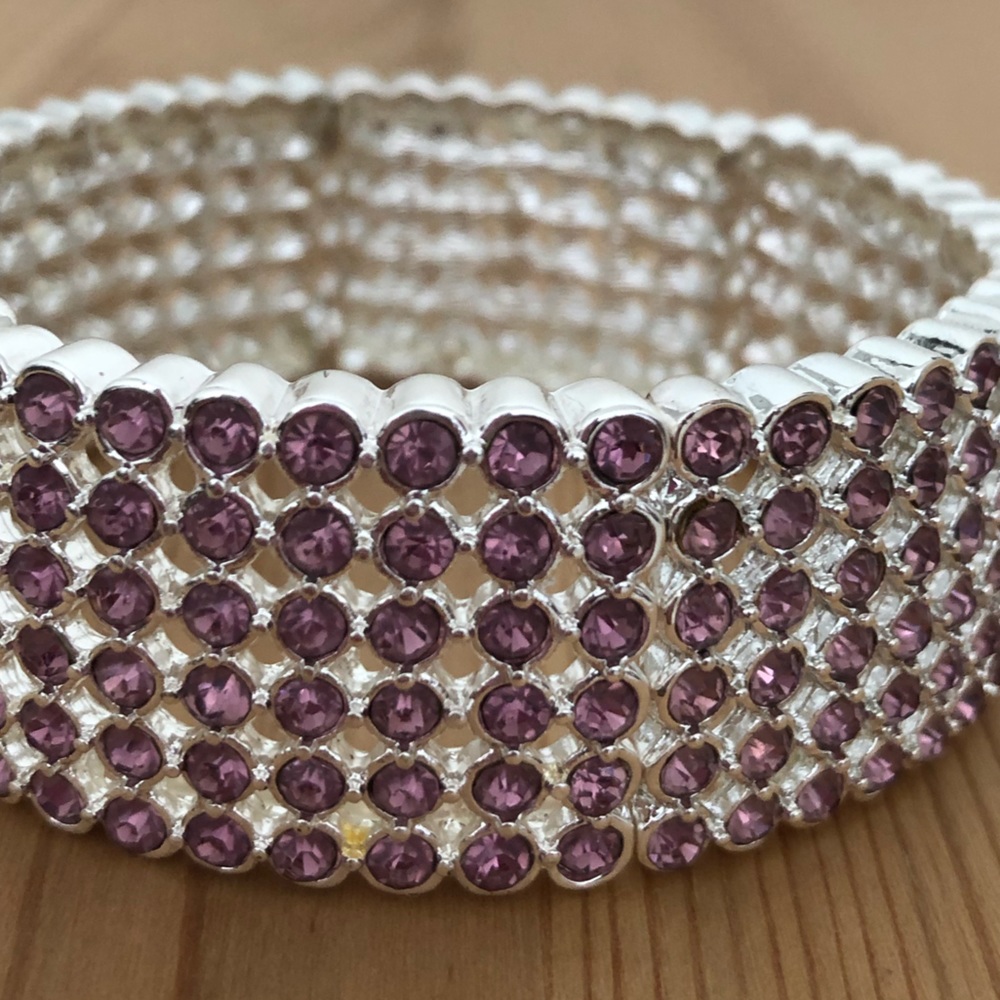 Bracelet, purple stones.